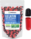 XPRS Nutra Size 2 Capsule Vuoti - 500 Conta Capsule Gelatini Vuoti - Pillole Riempimento Capsule fai da te - Pure Bovine Pill Gel Caps per Do-It-Yourself Supplements (nero/rosso)