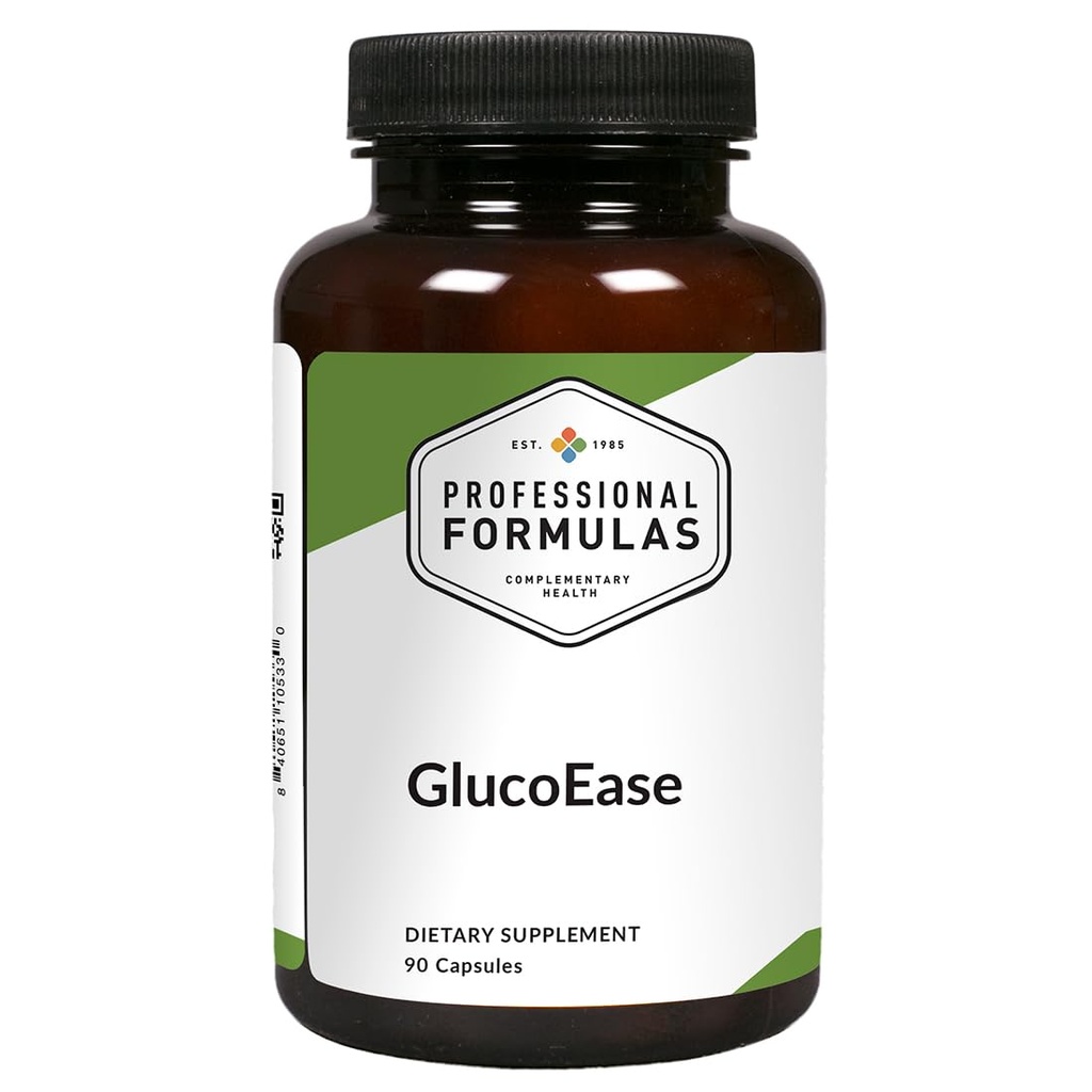 Professionelle Formeln GlucoEase - mit Ziegen Rue, American Ginseng, Fenugreek, Gymnema & Chrom - Vegetarisch, Glutenfrei, Allergiker, 90 Kapseln