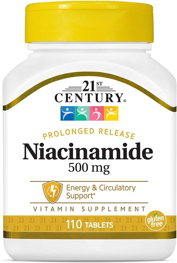 21st Century Niacin 500 Mg Flush Capsule Gratis, 110-Pack di 3)