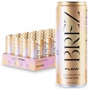 BREZ FLOW Lion’s Mane Mushroom Drink, 24-Pack, Non Infuse, Adaptogens, Alleviare, Alzare e Sociale, Spumante Lemon Elderflower Tonic 12 Fl oz