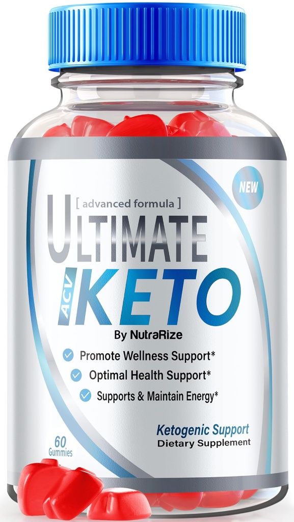 Ultimate Keto ACV Gummies, Ultimate ACV Keto Advanced Weight Loss Supplement, Ultimate Keto Formel, Natürliche ACV Apple Cider Essig 1000MG, Ultimate Keto ACV Vitamins, Offizielle Bewertungen (60 Gummi)
