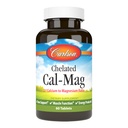 Carlson - Chelat Cal-Mag, 2:1 Calcium bis Magnesium Ratio, Knochenunterstützung, Muskelfunktion und Energieproduktion, 60 Tabletten