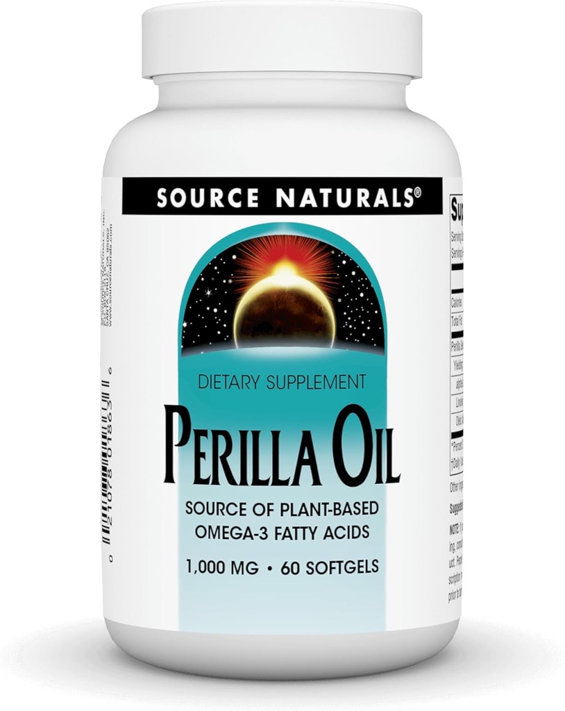 Quelle Naturals Perilla Öl Quelle pflanzenbasierte Omega-3 Fettsäuren, 1000 mg - 60 Softgels