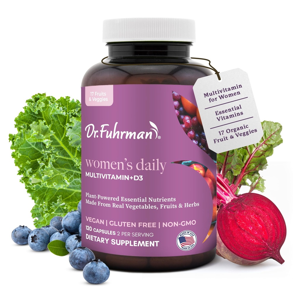 Dr. Fuhrman 2 mois d'approvisionnement multivitamine pour les femmes + D3 Vitamine pour le soutien immunitaire.