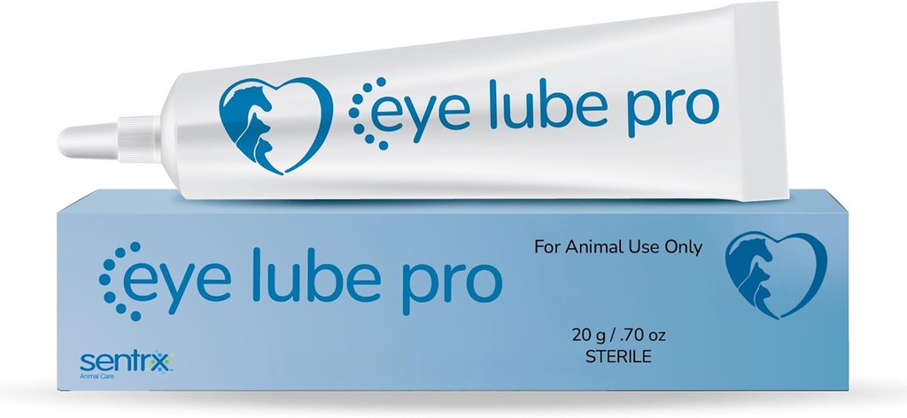 Sentrx - Gouttes oculaires Pro pour chiens, chats et chevaux, gouttes oculaires en gel hydratant avec acide hyaluronique et lubrification carbomère, pour sécheresse, démangeaisons et irritation, 20g