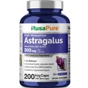 NusaPure Astragalus 20:1 Estratto, 300 mg Equivalente a 6.000 mg Per Serving, 200 capsule vegetali, Non OGM & Bioperine