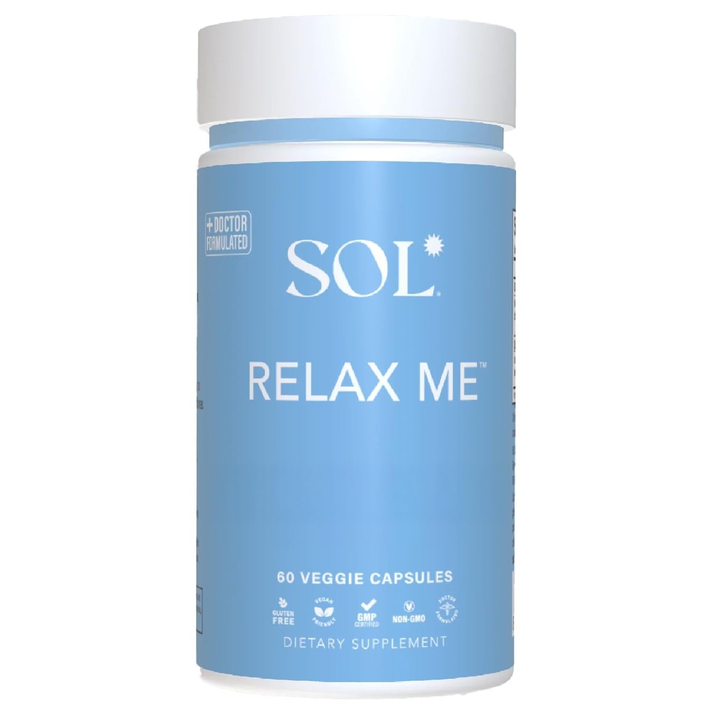 Relax Me - Natural Calming Relief für Stress, Spannung, & Worry - 15x Mehr Effektive - Unterstützung Mood, Relax The Mind & Body - Ergänzungen für Erwachsene - Non-Drowsy - 60 Vegetarische Kapseln