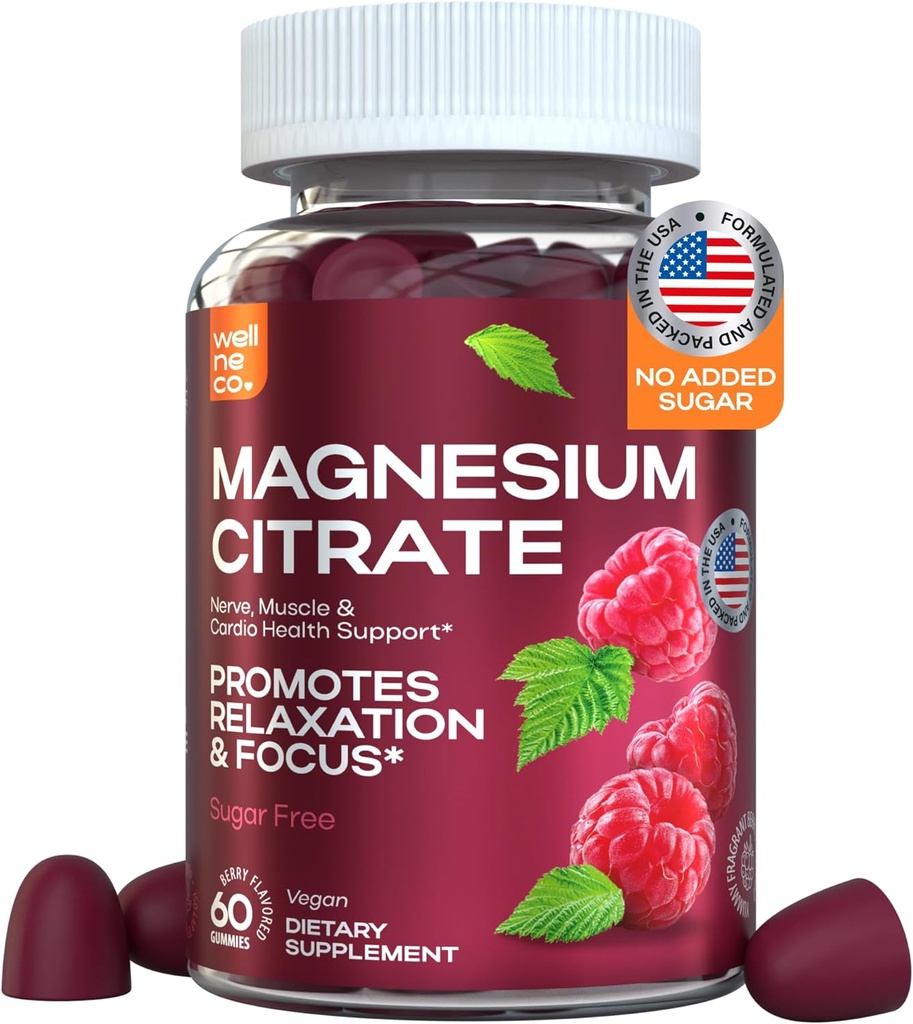Erwachsene Magnesium Gummy Ergänzungen - 180 Mg für Nerve, Muskel und Herz-Kreislauf-Gesundheit, fördert Ruheschlaf - 60 Count