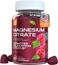 Adulti Magnesio Gummy Supplementi - 180 Mg per la Nerve, il muscolo e la salute cardiovascolare, promuove il sonno riposante - 60