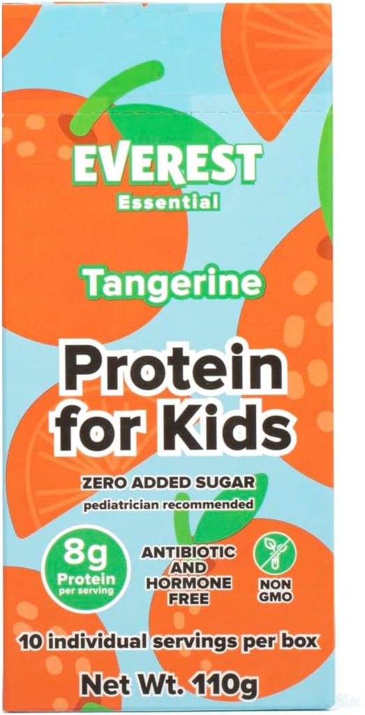 Everest Essential Clear Whey Protein - Tangerine 20g Protéines par service, juste ajouter à l'eau, lumière et rafraîchissement, Zéro sucre, Pas d'huiles