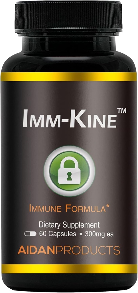 Imm-Kine Advanced Immune Support Supplement, Beta Glucans, Proprietario Immunostimolatore Postbiotico, 60 capsule