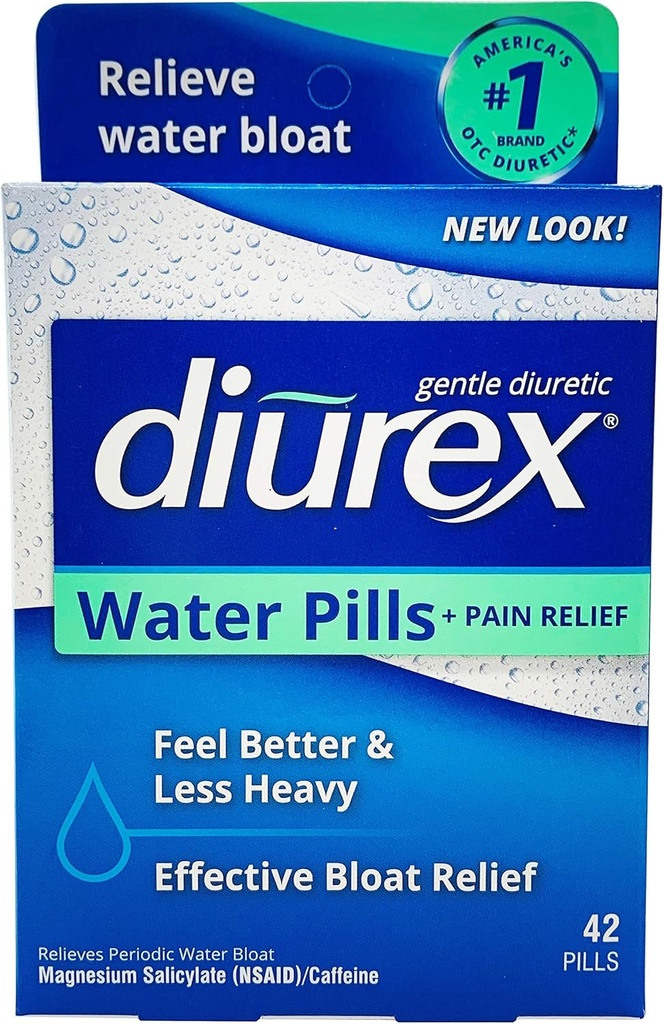 Pilules d'eau diurex, 42 Pilules de dénombrement (paquet de 3)