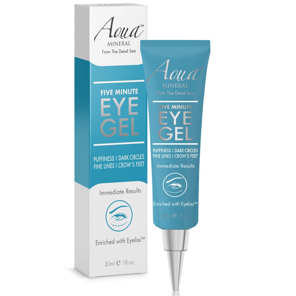 GEL Œil puant Résultats instantanés – Gel de réduction naturelle rapide des yeux, Éliminer les rides, les puffines et les sacs – Gel hydratant des yeux avec/extrait de thé vert par Aqua Mineral – 1 oz