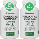 PRISTINE's Tongkat Ali 1000MG Extract Capsule Supplement (2-Pack) -30 Day Supply - Athletic Performance Support - Mens Health & Lean Muscle Maß - Immunitätsunterstützung