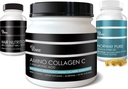 Collage marino + Vitamine di capelli + Olio di pesce Omega-3 - Bundle di nutrizione di bellezza - Pelle, Unghie, Giunti, Nutraceutica invecchiante