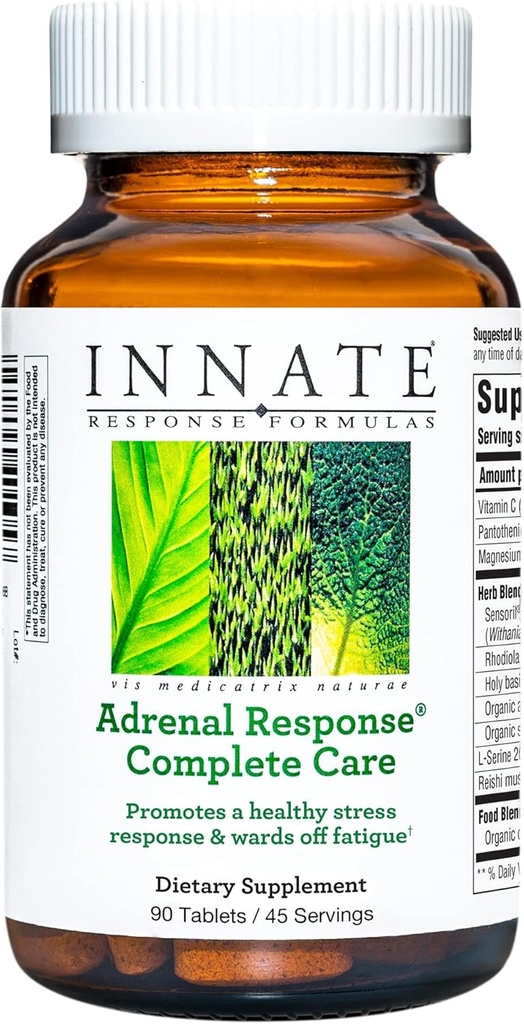INNATE Response Formulas Adrenal Response Complete Care - Mit Ashwagandha - Fördert Optimale Stressreaktion - Wards Off Fatigue - Vegetarisch, Glutenfrei, Non-GMO, Kosher - 90 Tabletten (45 Portionen)