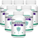 Orgabay Liposomique Quercetine Phytosome 1600 mg,Bromelain 200mg,Zinc 30mg,Vitamine C Turmère 40 mg,Absorption la plus élevée,Complexe de Quercetine, 360 Softgels