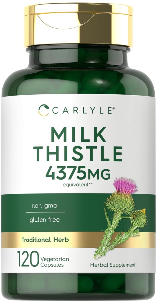 Carlyle Lait Thistle Supplément de 120 capsules Extrait de haute puissance