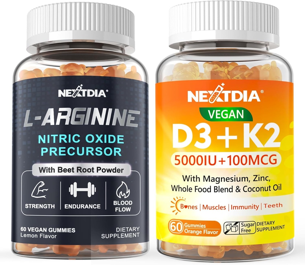Vitamina D3 K2 + L Arginina Gummies