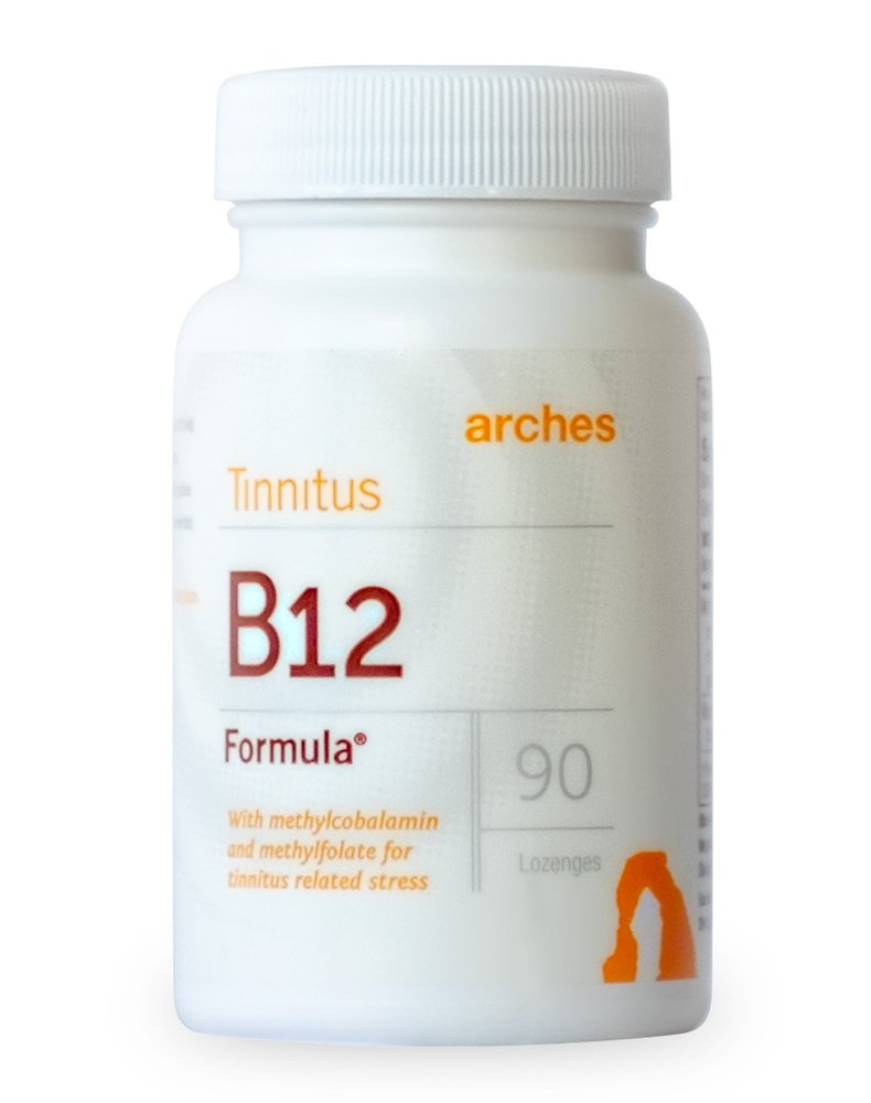 Arches Tinnitus B12 Formula – Methylfolate 400 mcg, Methylcobalamin 1000 mcg, 90 Lozenges, 3 Monate Versorgung