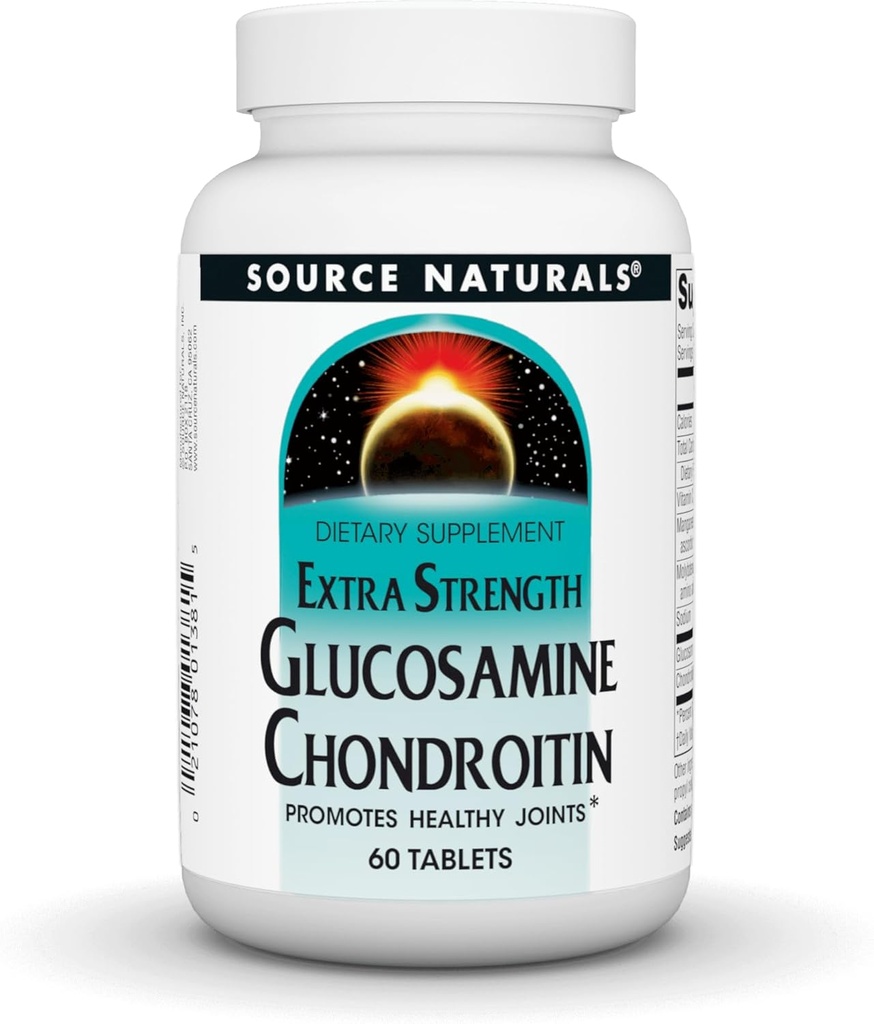 Quelle Naturals Extra Strength Glucosamine Chondroitin, fördert gesunde Gelenke*, 60 Tabletten