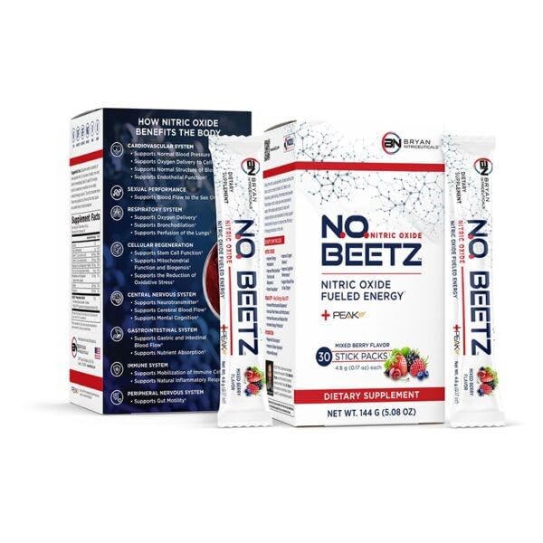 N.O. Beetz Nitric Oxide Fueled Energy Boost Supplement, Hydration & Cellular Energy Production Enhancer, Mischung von Vitaminen und Mineralien (30 Portionen)