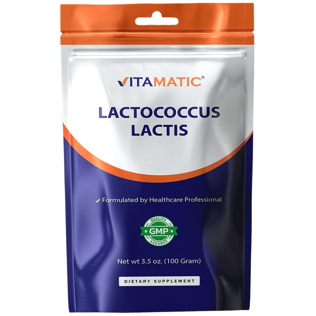 Vitamatic Lactococcus Lactis Probiotisches Pulver - Verdauungsunterstützung - 100 Gramm (3,5 OZ) - 100 Portionen