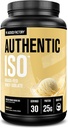 Fabbrica di Jack autentica ISO Whey Protein Isolate Powder - Low Carb, Non-GMO Muscle Building Protein w/No Fillers, Post Workout Recovery - 30 Servings, Vanilla