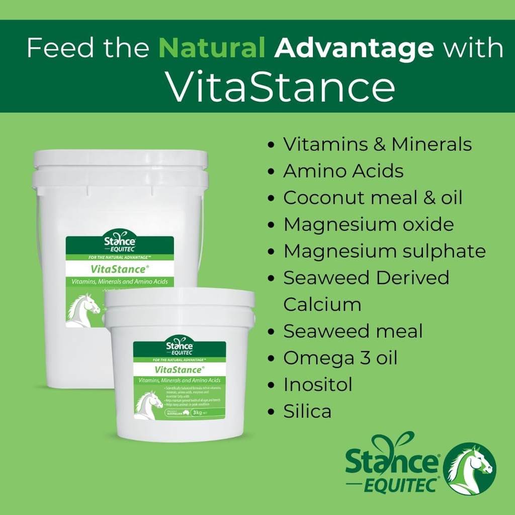 Stance Equitec VitaStance Vitamina, Minerale e Aminoacido Supplemento per cavalli, 28.5 lb