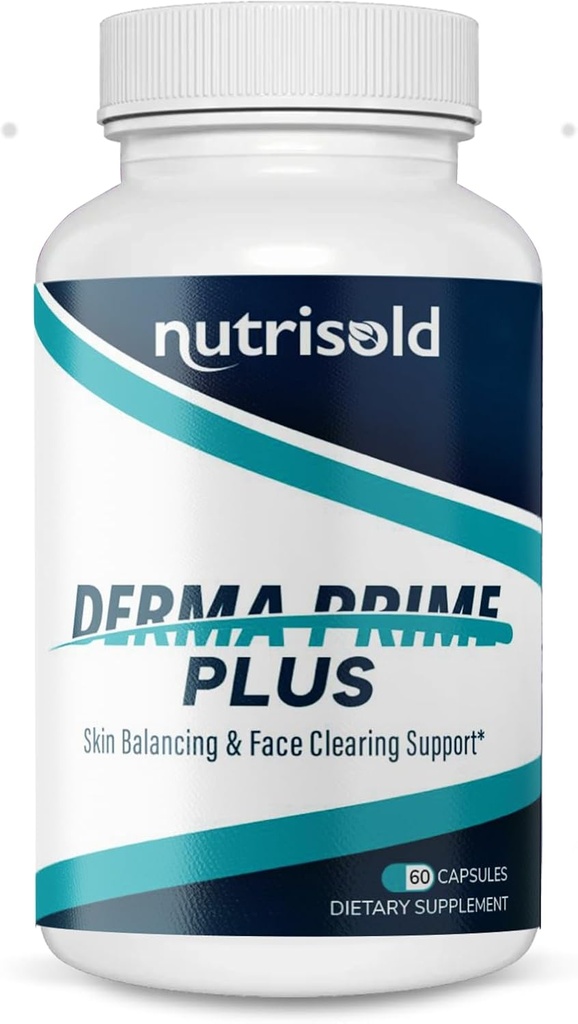 Derma Prime Plus - Hautbilanz und Gesichtsreinigung Unterstützung I Anti-Aging-Ergänzung I für klare glatte Haut, gesunde Haare & Nägel ich verbessern Hautgesundheit I Verjüngungskomplex I (1)
