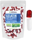 XPRS Nutra Size 1 Capsule Vuote - 500 Conta Capsule Gelatini Vuoti - Riempimento Pillola DIY Capsule - Pure Bovine Pill Gel Caps per Do-It-Yourself Supplements (Clear Red/White)
