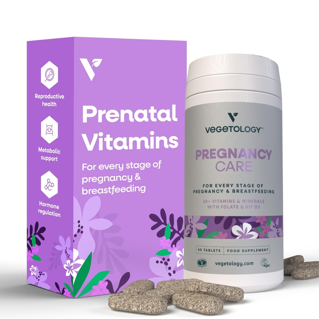 Schwangerschaft Vitamine für Frauen – Pränatale Vitamine und postnatale Vitamine für stillende Mütter w/20+ Vitamine, Folate & More – Vegan Pränatale Vitamine für jede Phase der Schwangerschaft (60 Ct)