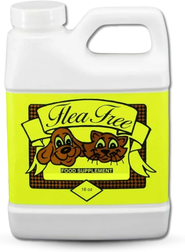 Flea Integratore alimentare gratuito per i prodotti naturali per animali domestici - Prevenzione naturale di pulci e zecche per cani e gatti - Multivitaminico puro per cani di piccole e grandi dimensioni - Integratore di vitamina Organic Formula Alimentazione (16 oz)
