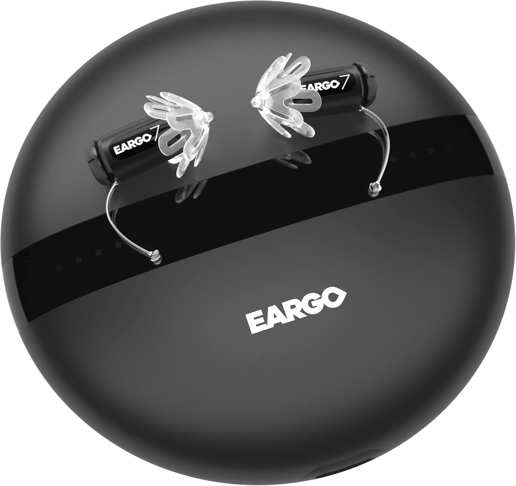 EARGO Eargo 7 Praktisch unsichtbare selbstsitzende FDA-geeignete OTC CIC Hörgeräte - wiederaufladbare, lebenslange Kundenunterstützung