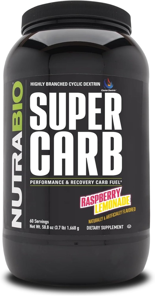 NutraBio Super Carb - 60 Servierungen (Raspberry Lemonade)