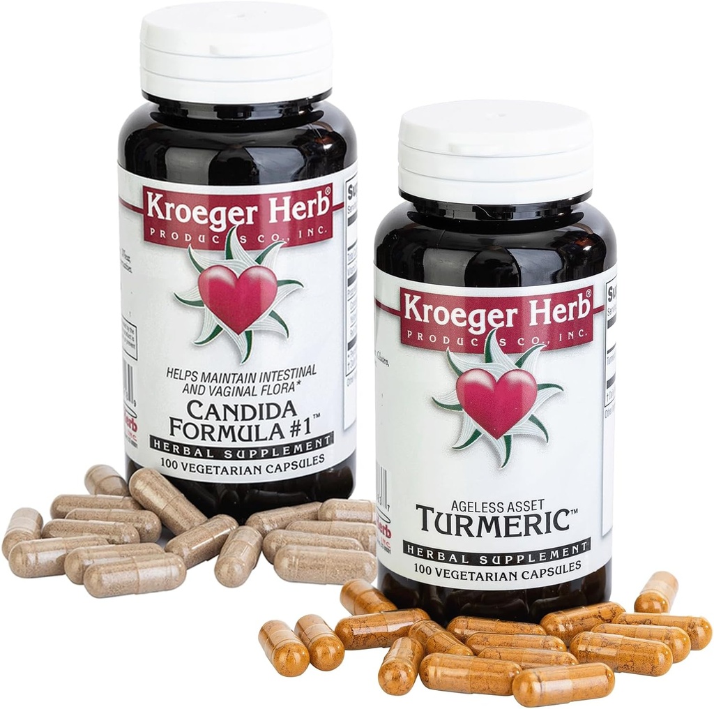 Kroeger Kräuter Produkte Candida #1 und Turmeric Bundle