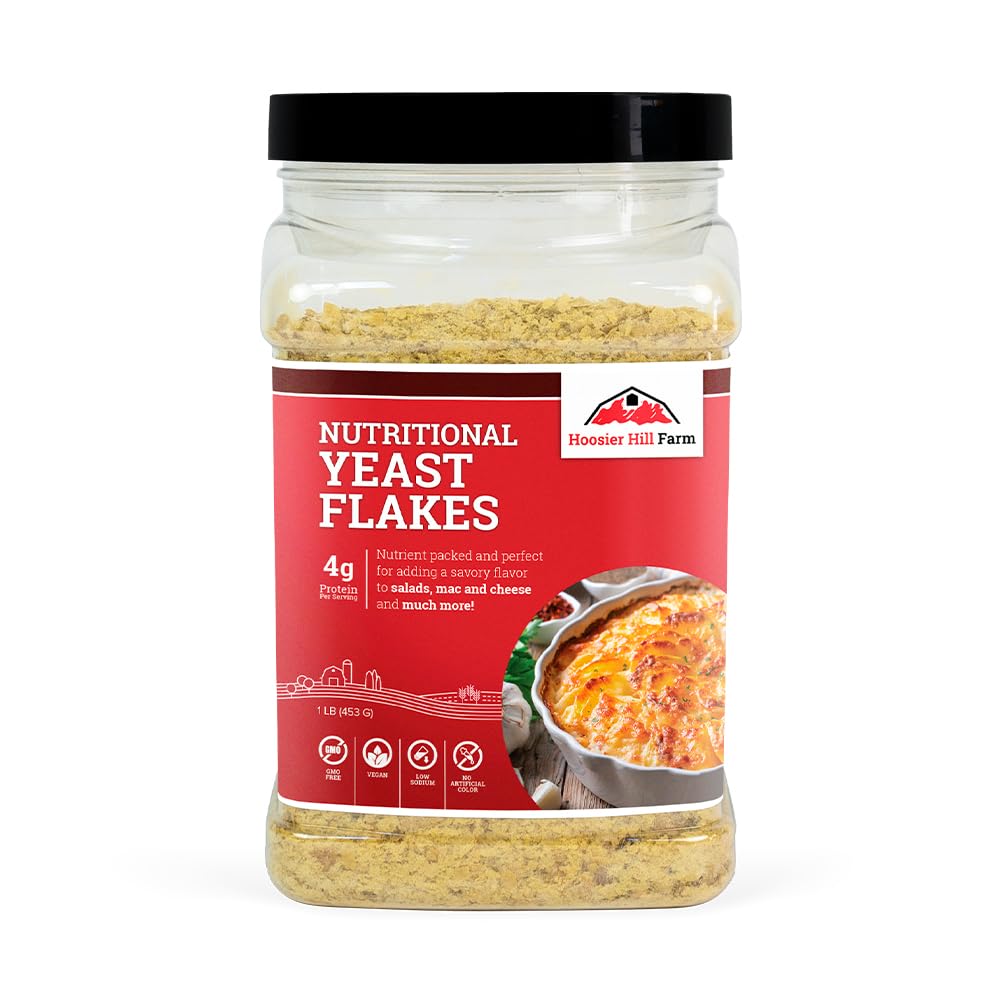 Hoosier Hill Farm Nutritional Yeast Flakes, 1LB (Pack mit 1)