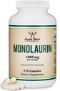 Monolaurin Immununterstützungsergänzung 1000mg pro Servierung, 210 Kapseln (Vegan Safe, Non-GMO, Glutenfrei) Immun-Booster für Erwachsene, Immunsystem Verteidigung durch Double Wood