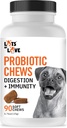 Dog Probiotic Chews (90 Conte) - Probiotici per cani per la salute digestiva & Gut - Puppy Pro Biotic Supplement per Nausea, Vomiting & Diarrhea (90 Conte)