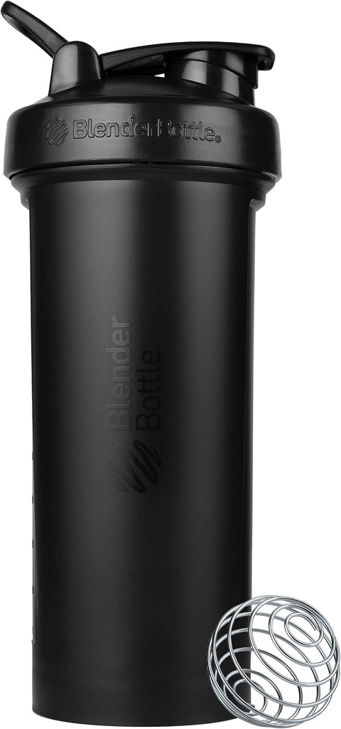 Bouteilles de mélange Classic V2 Shaker Bouteille parfaite pour les shakes protéiques et préentraînement, 45-Ounce, Noir