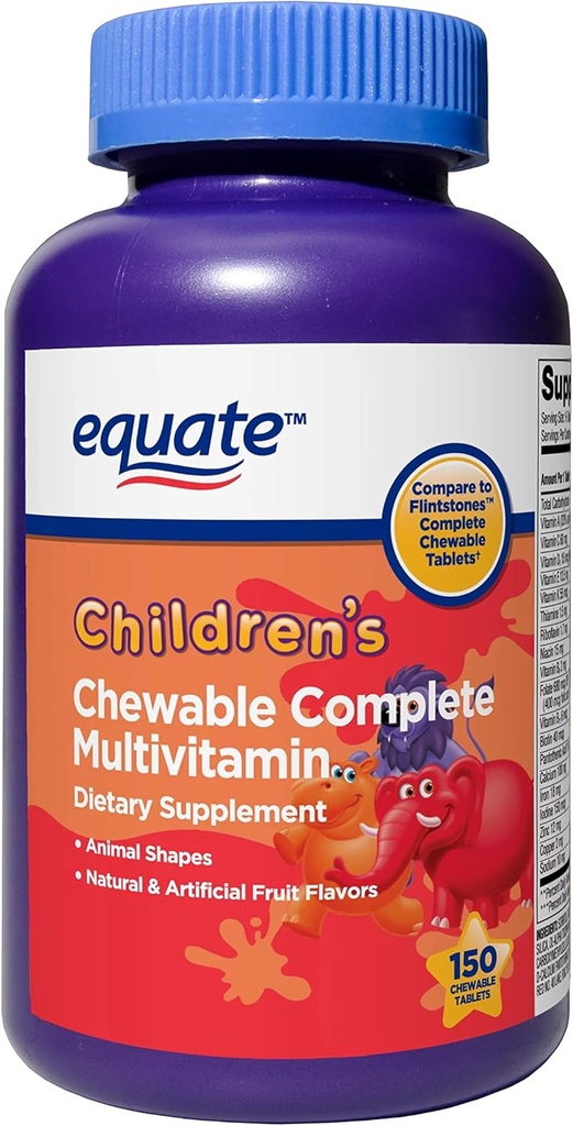 Jogi Kinder Chewable Komplett Multivitamin Tabletten Nahrungsergänzung,Keine Gluten oder Lactose 150 Count