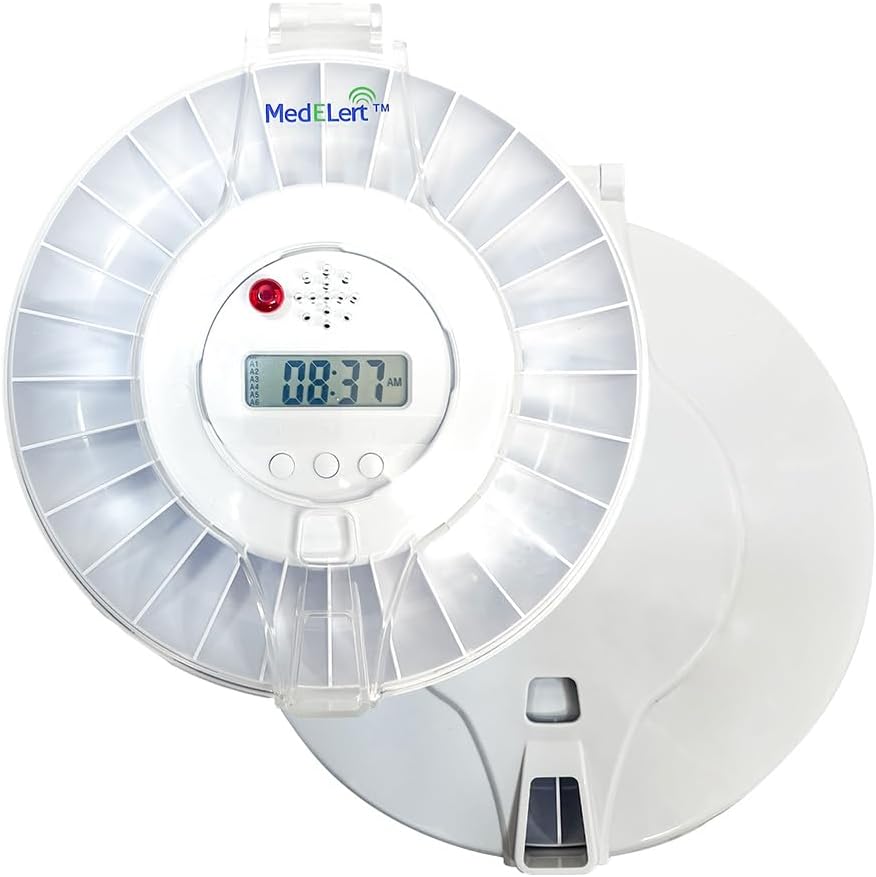 Dispenser automatico di pillole per anziani con allarme, 28 Confezioni sigillate macchina per il farmaco, elettronico Timed automatico Dispenser macchina dell'operatore Smart Locked FSA/HSA