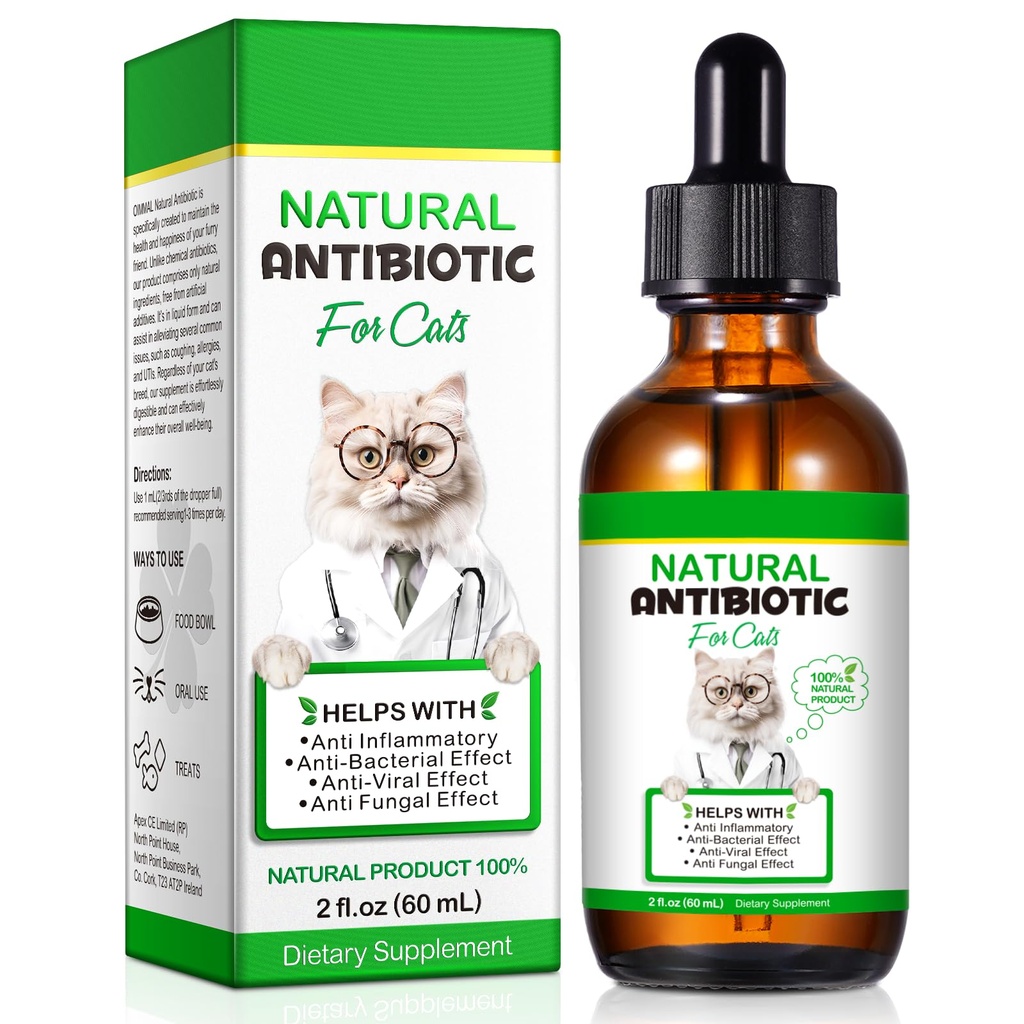 Cat Antibiotics, Antibiotika für Katzen, Naturkatastrophen Multivitamin Kräuterergänzungen 60ml