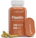 Fisetin 100mg - da Rhus Succedanea Stem Extract, 120 Capsule Vegetariani, Senolitico Supplemento per Aging & Longevity, 4-Month Fornitura, Organico, GMP Certificato, Made in Italy