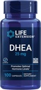 Prolongation de la durée de vie DHEA 25 mg – Supplément pour l'équilibre hormonal, le soutien immunitaire, la santé sexuelle, la santé osseuse et cardiovasculaire et le soutien anti-âge et l'humeur – sans gluten, sans OGM – 100 capsules