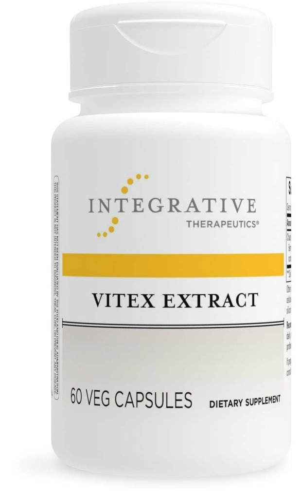 Thérapeutique intégrative Extrait de Vitex - Supplément de soins par période pour le soutien prémenstruel* - Supplément menstruel pour les femmes* - Vegan, sans gluten et sans lait - 60 capsules (60 portions)