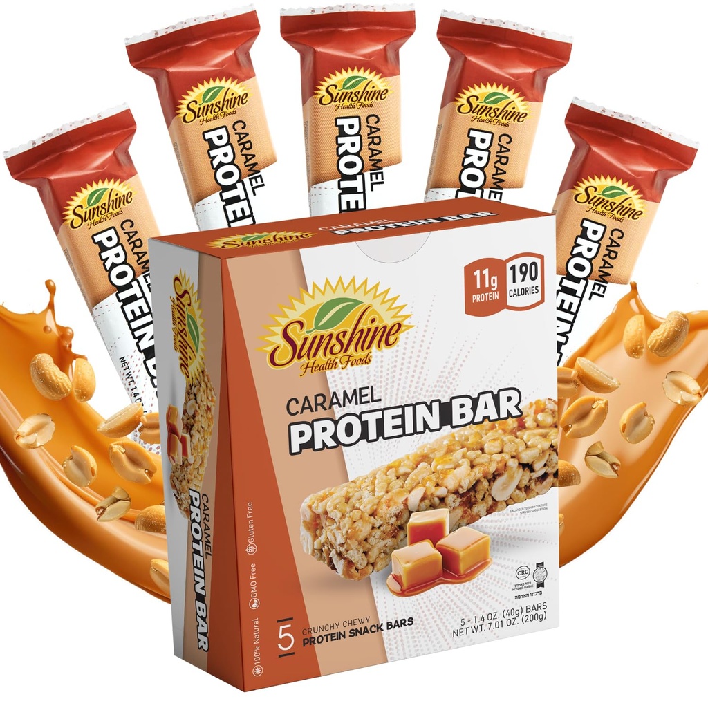 Glutenfreie Protein-Bars, 5 Caramel Gesunde Protein-Bars für aktive Lebensstile, Ideale Protein-Bars für Mahlzeitenersatz, perfekte High Protein-Bars für Muskel-Recovery, und nachhaltige Energie