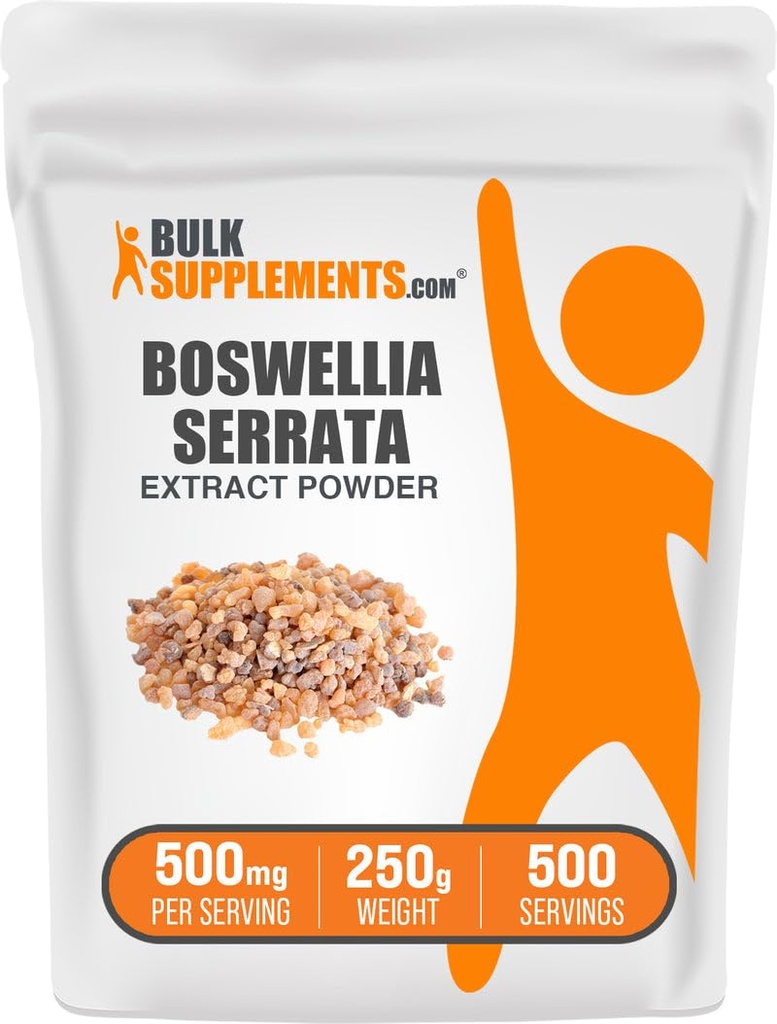 BulkSupplements.com Boswellia Serrata Extract Powder - Boswellia Supplement, aus Frankincense Resin - Vegan & Glutenfrei, 500mg pro Servierung, 250g (8.8 oz) (Pack von 1)