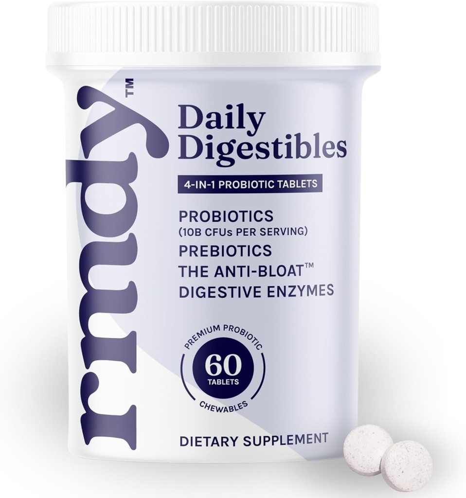 rmdy Constipation, Bloating, & Gas Relief | Relief von Durchfall, & IBS | Probiotic for Digestive Health & Gut | 60 Zucker kostenloses kalierbares Bloating Relief Tablets