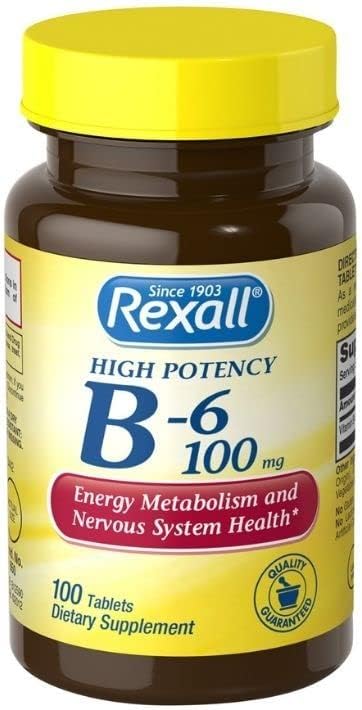 Rexall Vitamin B6 100 mg Tabletten, 100 ct